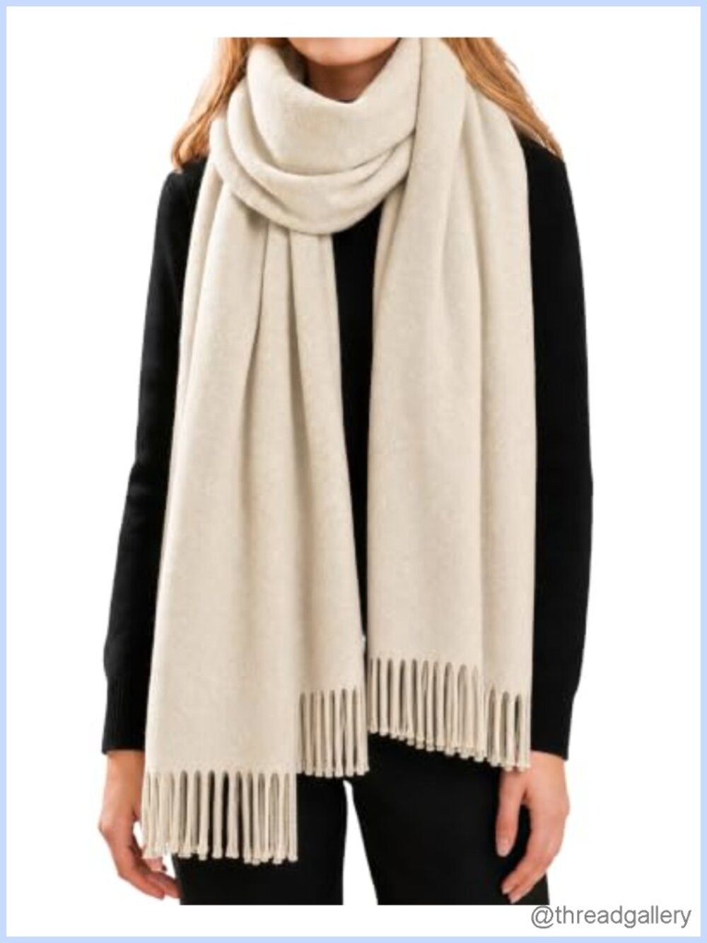 Pashmina Shawl Wrap for Women Soft Fringe Large Winter Scarf